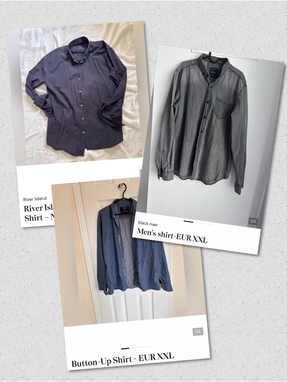 Bundle of 3 Long-Sleeve Button-Up Shirts